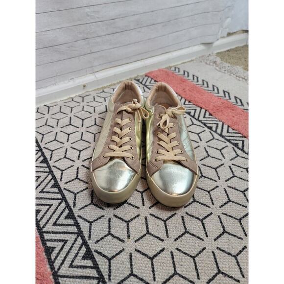 VINTAGE HAVANA THE FUTURE SNEAKERS IN WASHED GOLD, SZ 9 - Picture 4 of 13